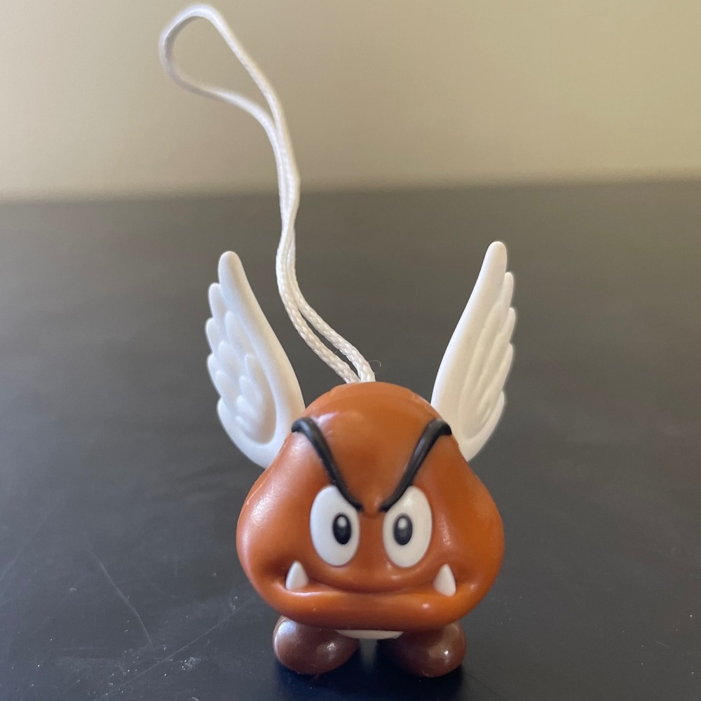 Nintendo Paragoomba Goomba with Wings Figure Plastic Ornament Charm Mini 1.5 in